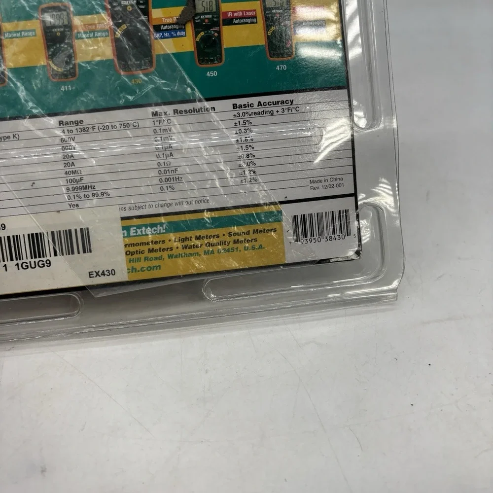 Extech EX430A: Multimeter, TRMS Autoranging DMM New In Package